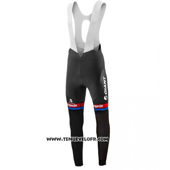 2016 Maillot Ciclismo Giant Alpecin Noir et Rouge Manches Longues et Cuissard